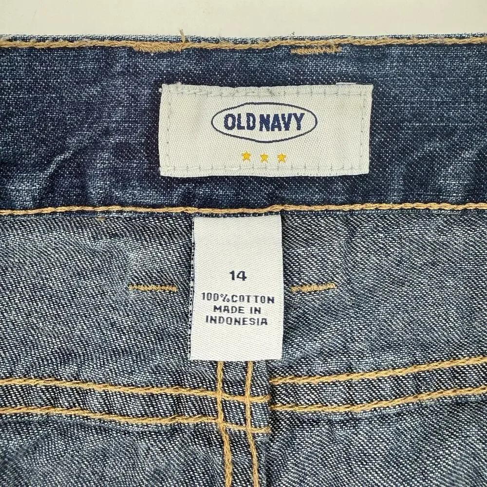 Old Navy Jeans Womens Size 14 Front Patch Pockets ‘07 Mid Rise Medium Wash Y2K